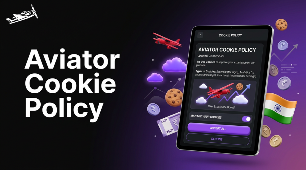 Aviator App India cookie policy explaining data collection, tracking technologies and secure browsing practices